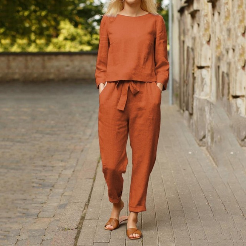 Luxe Valentina Blouse and Pants Set for Stylish Women