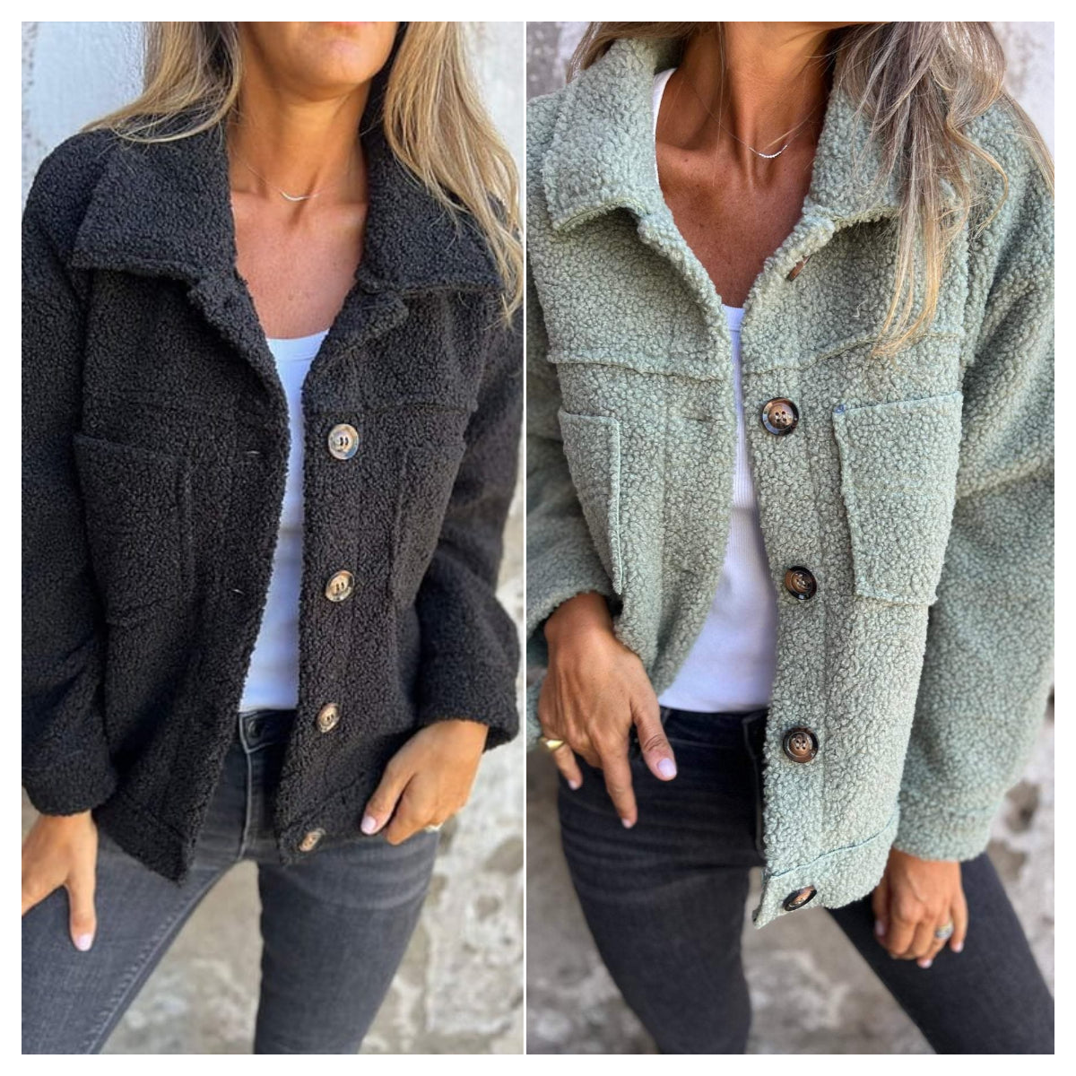 FrostGlow | Short Warm Winter Jacket of Teddy Fabric | Stylish and Comfortable for the Cold Days