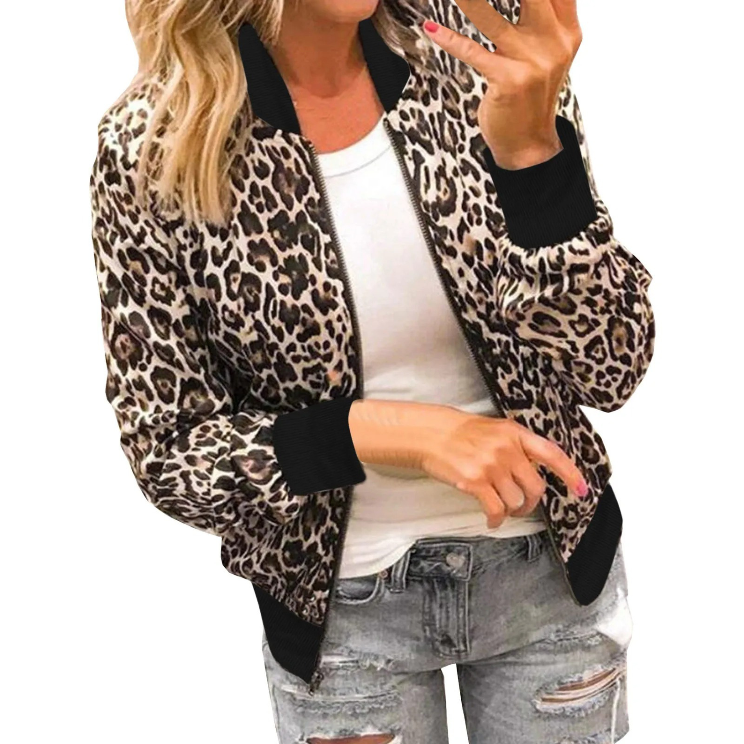Velanora Luipaard Bomber Jacket | Stijlvol & Comfort