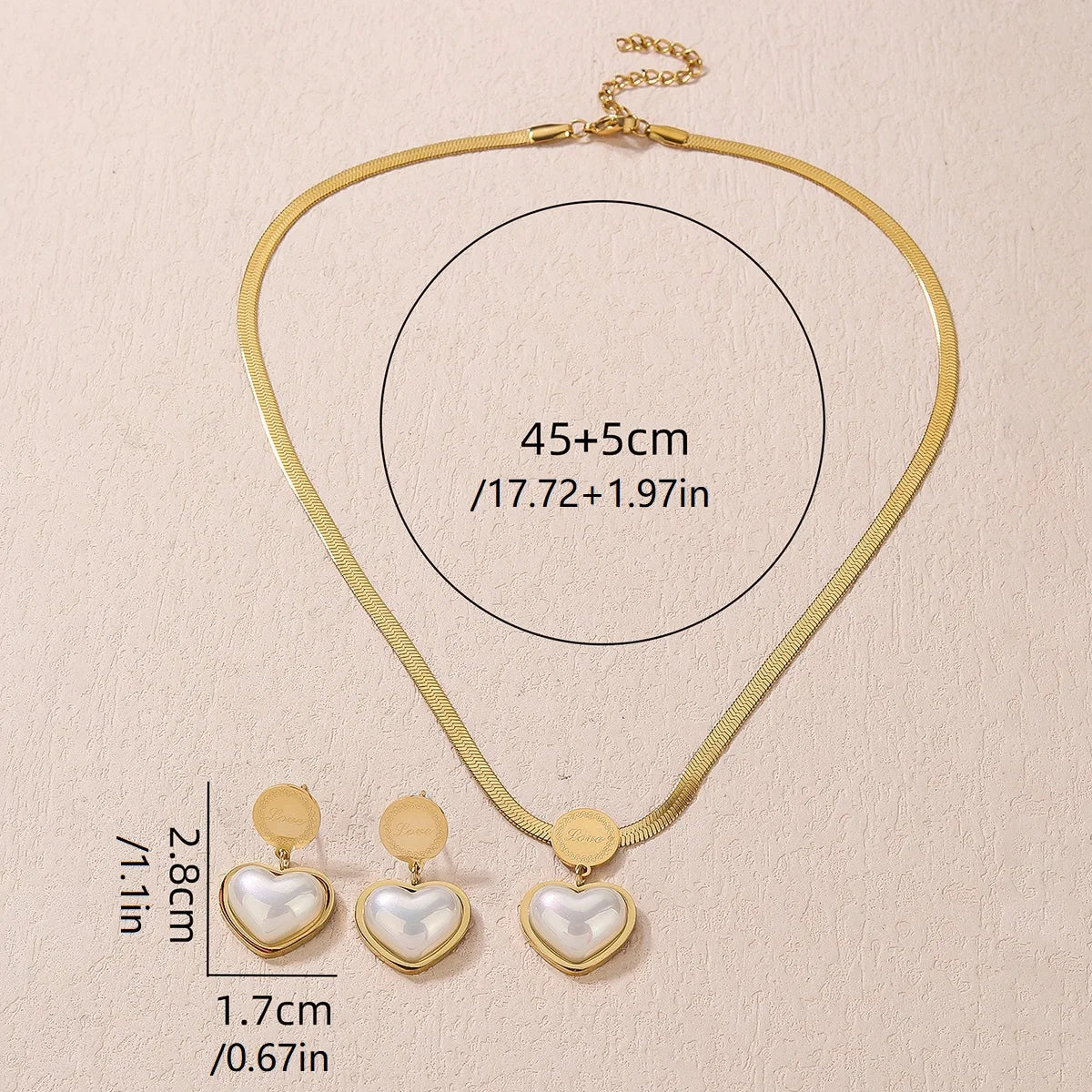 Luxe 3-Piece Love Pearl Pendant Set