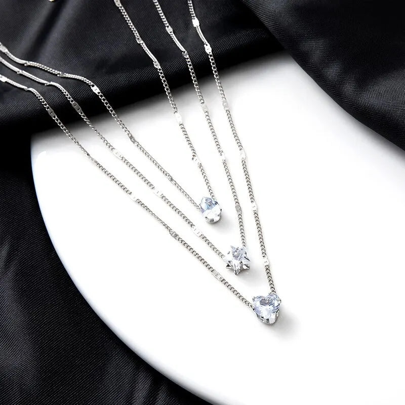 Betoverende Gouden Multilaagse Halsketting Set voor Vrouwen en Meisjes