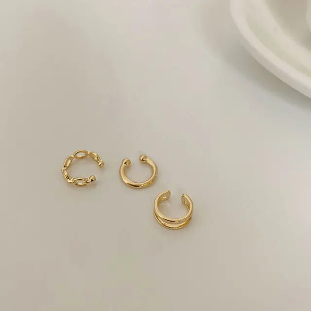 Glamourous Glow Irregular Cross Zircon Ear Clips