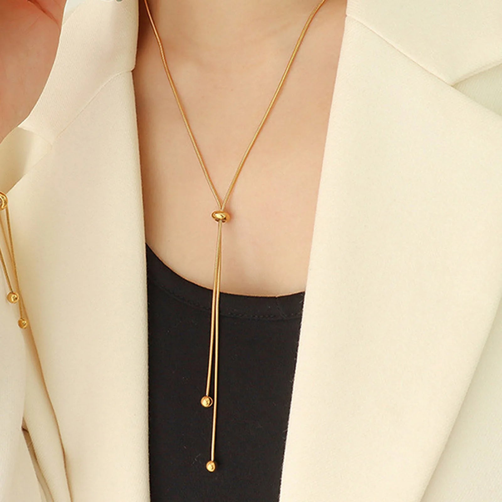 Elegant Stainless Steel Brush Chain - Adjustable Snake Chain