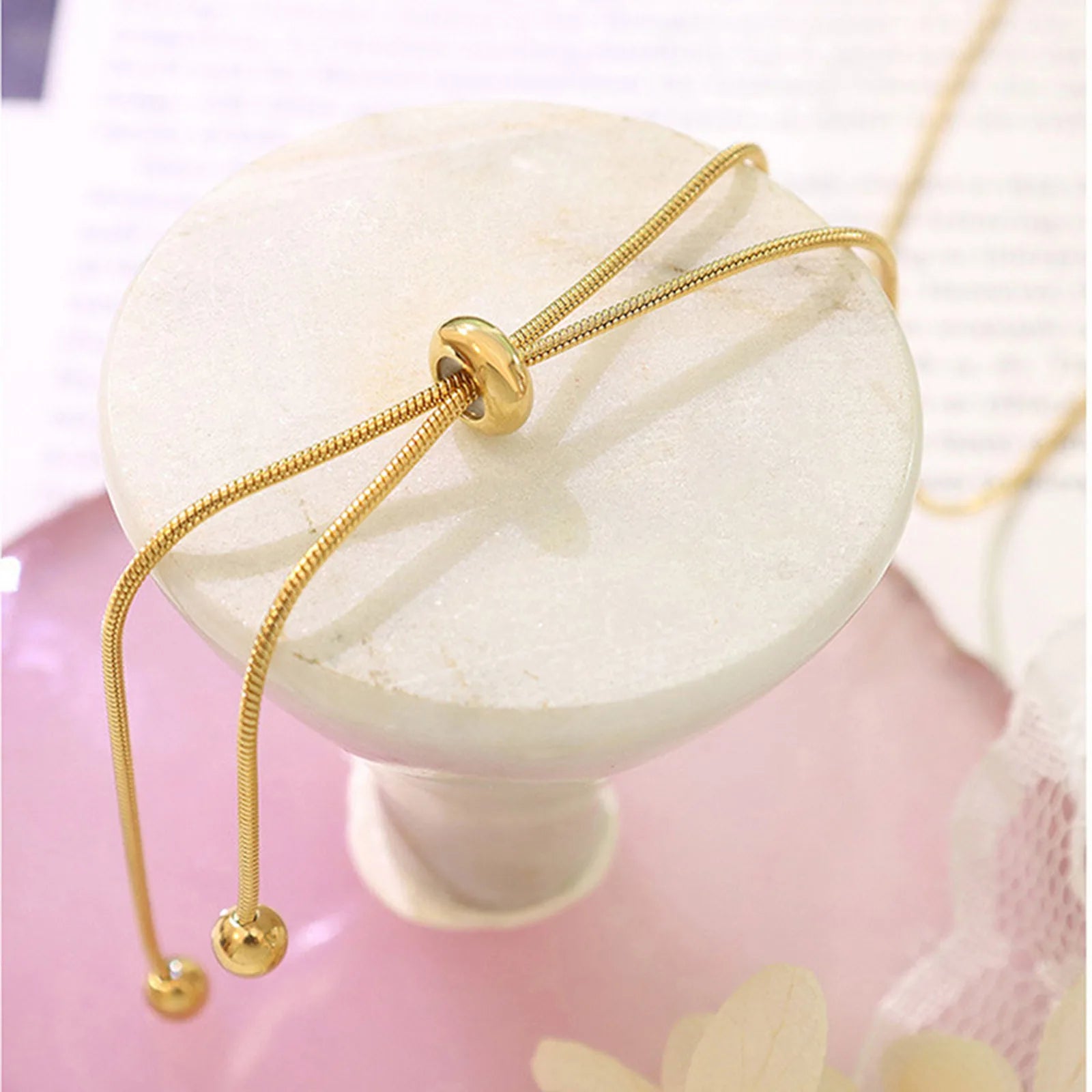 Elegant Stainless Steel Brush Chain - Adjustable Snake Chain
