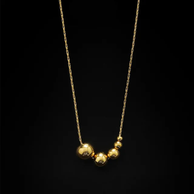 Aurora Glimmer Goldene Perlen Choker Halskette für Frauen