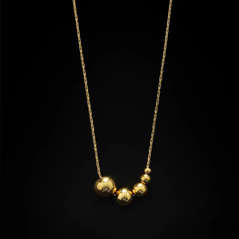 Aurora Glimmer Golden Beads Choker Necklace for Women