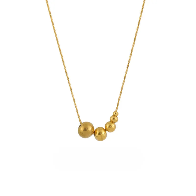 Aurora Glimmer Golden Beads Choker Necklace for Women