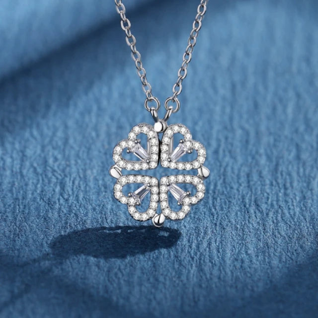 Edelstahl Liebe Magnetischer Anhänger Kette aus Leuchtenden Edelsteinen