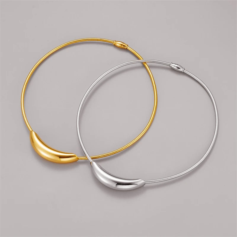 Refined Hiphop Punk Bow Choker Necklace for Women