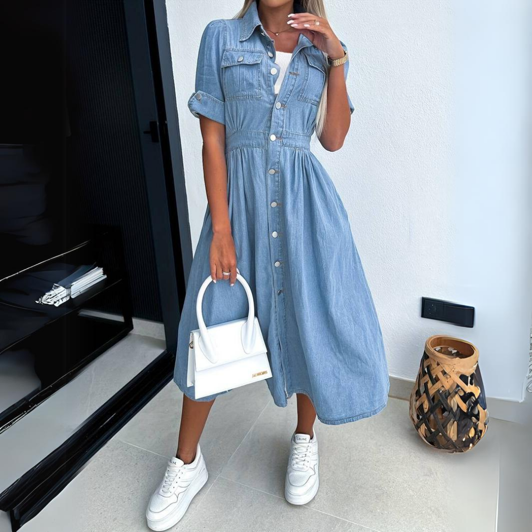 TrendLuxe vestito di jeans per donne eleganti
