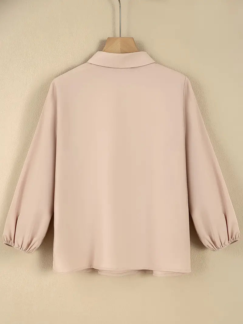 Alltagbluse mit langen Ärmeln und Reißverschluss