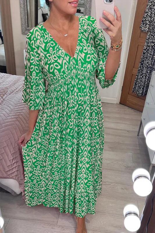 Sérène Bohemian abito lungo maxi con scollo a V