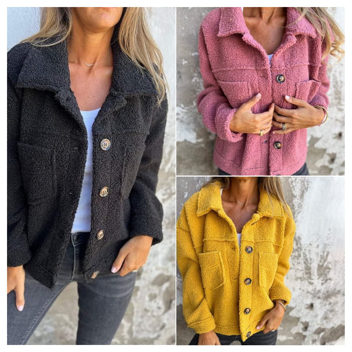 FrostGlow | Short Warm Winter Jacket of Teddy Fabric | Stylish and Comfortable for the Cold Days