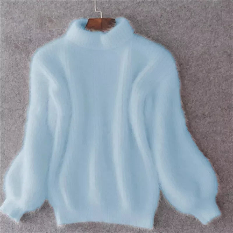 Loose Knitted Sweater in Solid Color – Comfortable and Stylish Women's Sweater for Every Day