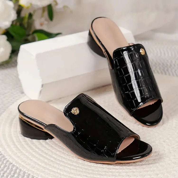 Luxurica Elegant Chunky Heel Sandals