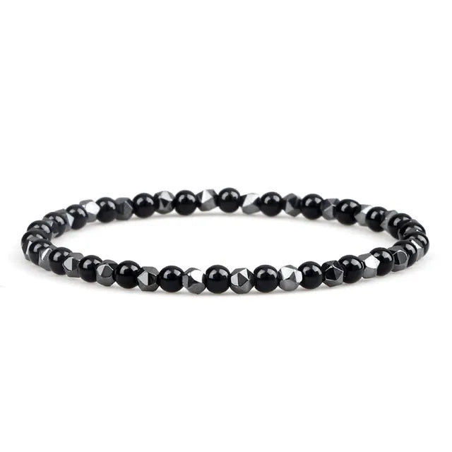 Fire and Earth Hematite and Lava Stone Bracelet