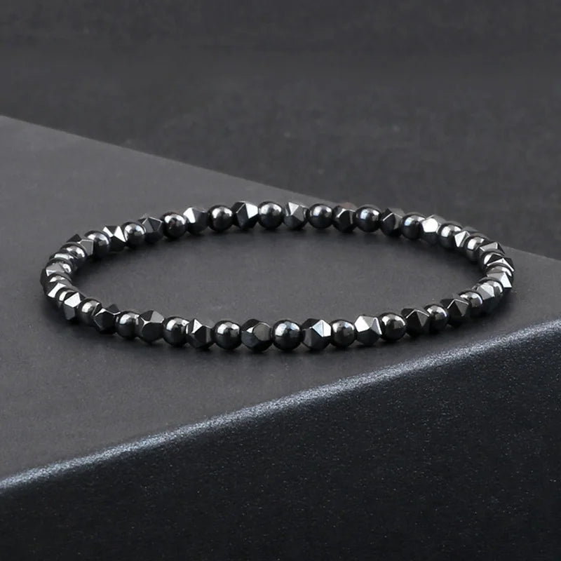 Fire and Earth Hematite and Lava Stone Bracelet
