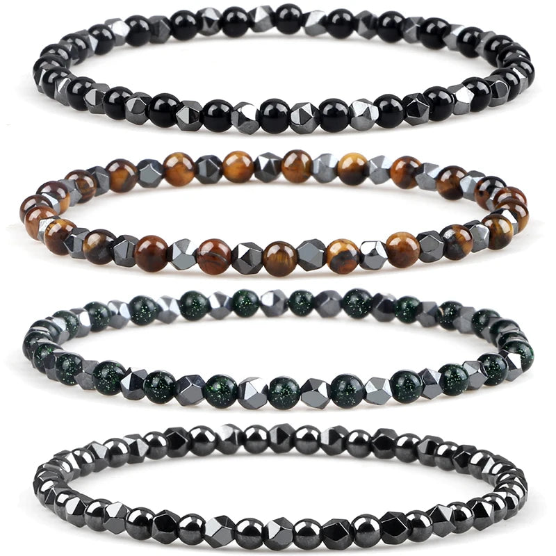 Fire and Earth Hematite and Lava Stone Bracelet