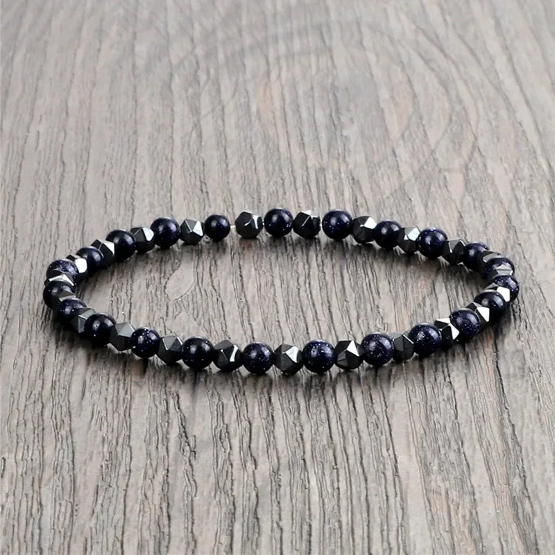 Fire and Earth Hematite and Lava Stone Bracelet