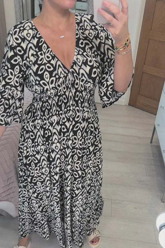 Sérène Bohemian abito lungo maxi con scollo a V