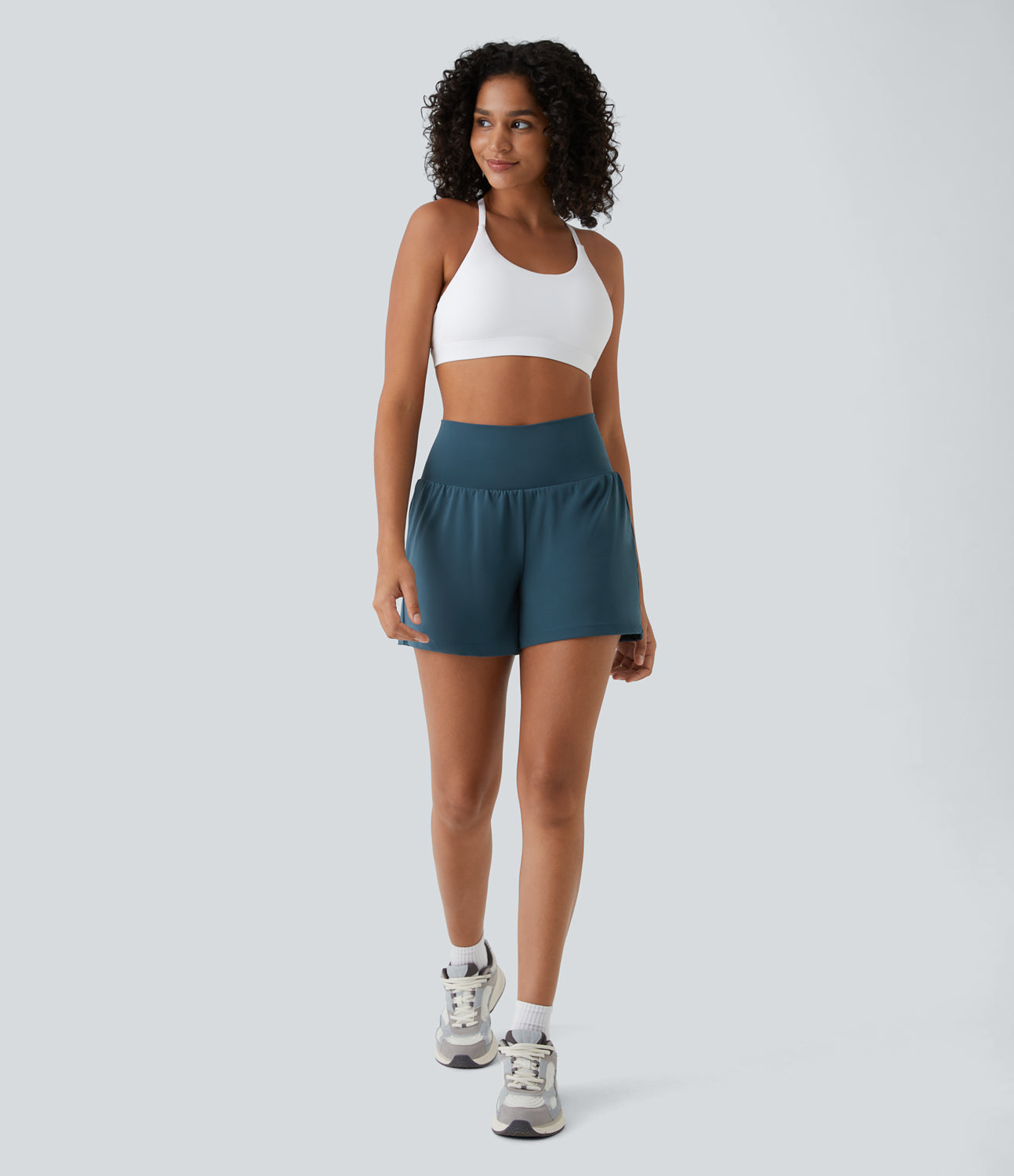 Margarethe | Hoge Taille & Ademend Materiaal Yoga Shorts