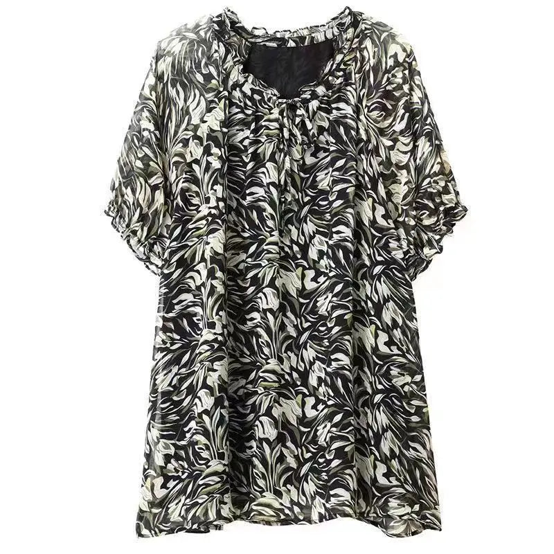 Large Size Chiffon Blouse for Spring and Summer