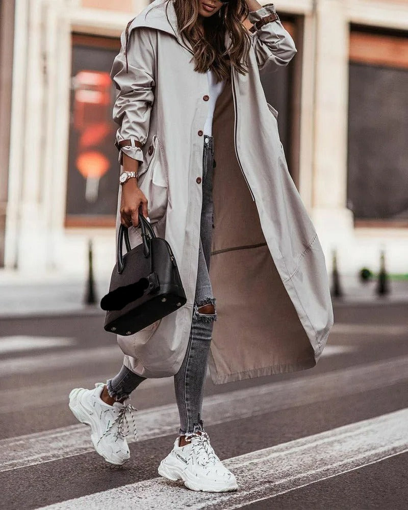 Eleganza Moda Giacca Estiva con Colletto Girevole