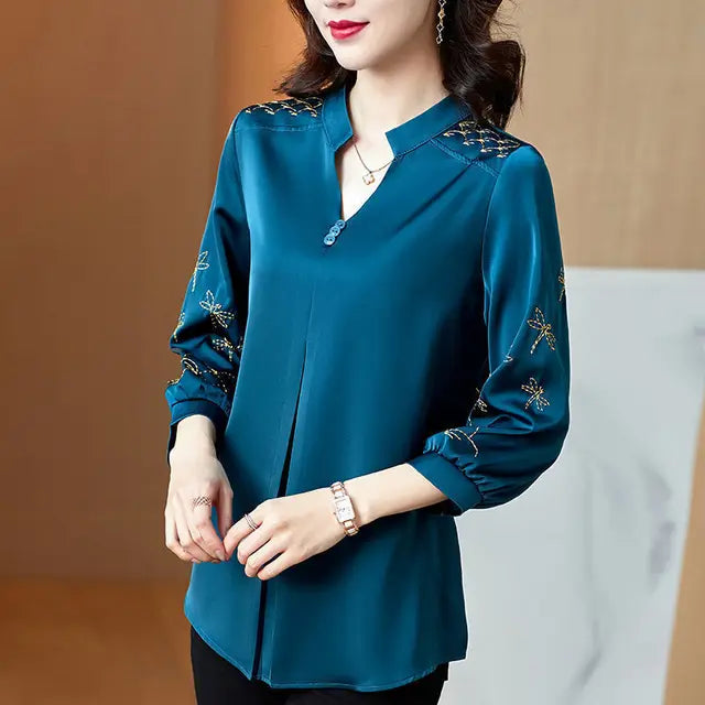 LadyFashion Casual Lange Mouw Blusas van ChicEssence