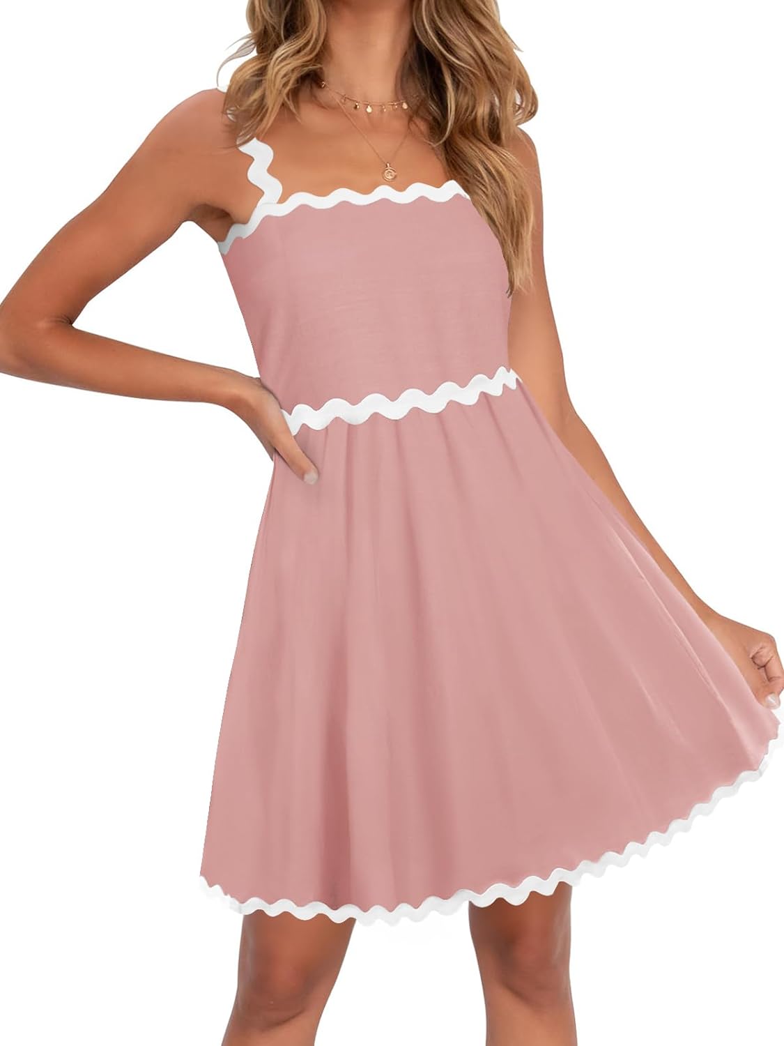 Zomerse Spaghettibandjes Mouwloze Strand Mini Jurk