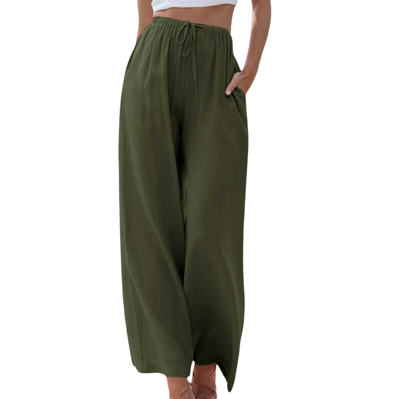 Luxora Elegante Pantaloni di Cotone e Lino