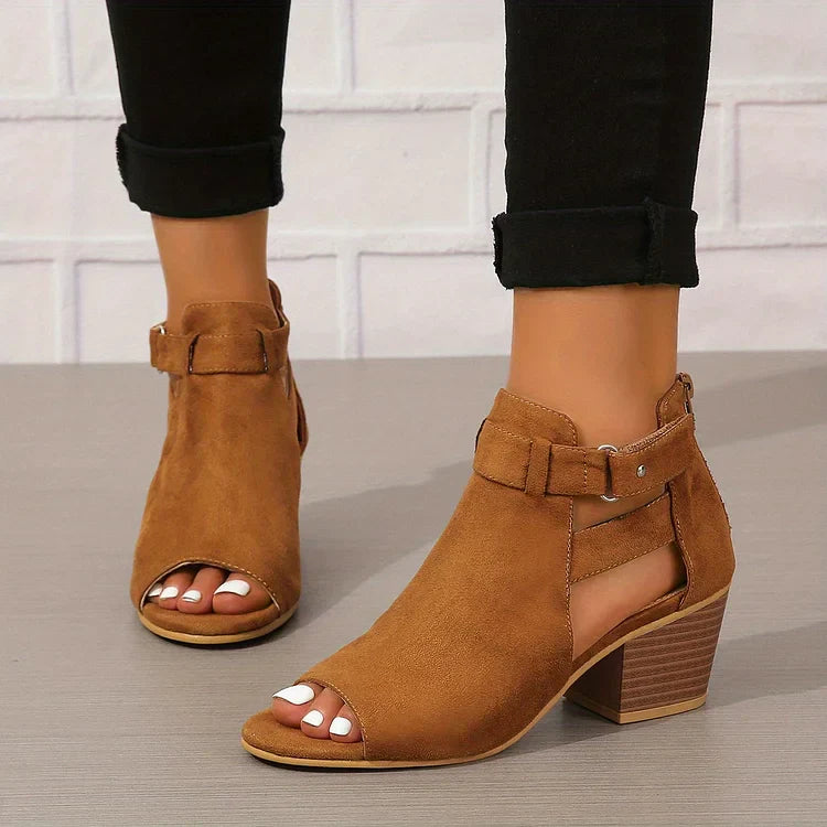 Velanora - Orthopedische Retro-Sandalen met gestapelde Hak
