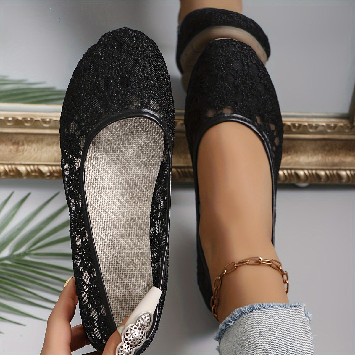 VELANORA- Blumenmuster Ballettschuhe