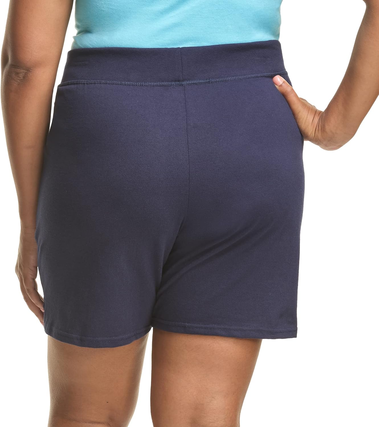 FitLuxe Plus Size Cotton Jersey Shorts for Women