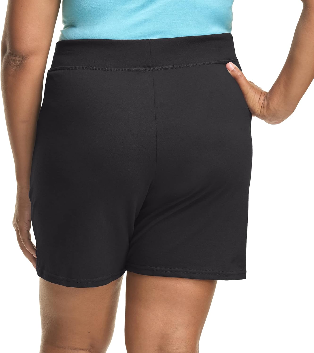 FitLuxe Plus Size Cotton Jersey Shorts for Women