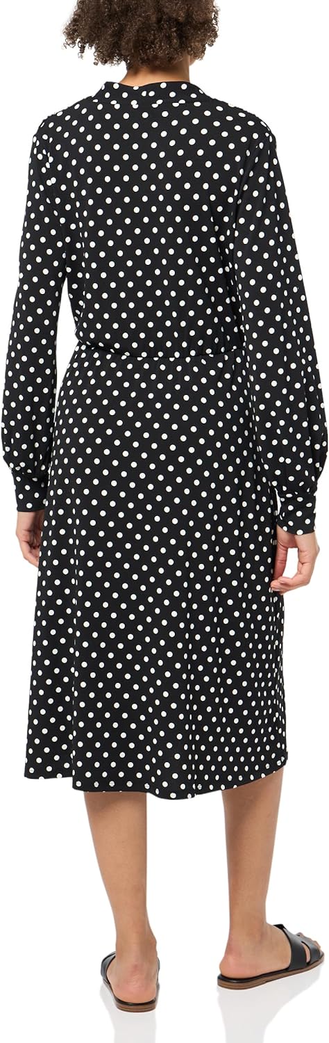 ChicDroom Lange Mouw Wrap Midi Jurk voor Vrouwen