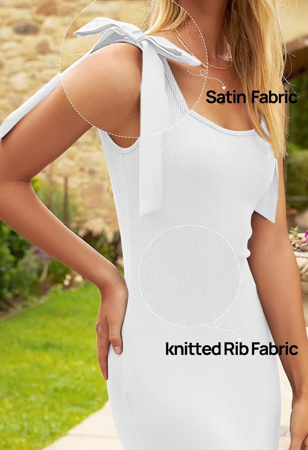 Zomerse Ribgebreide Bodycon Midi Jurk voor Stijlvolle Vrouwen