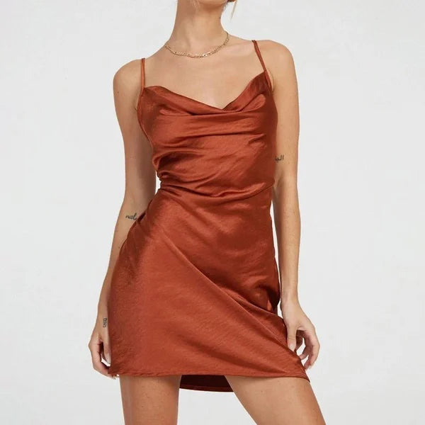 Velanora Dress | Soft Satin Dress