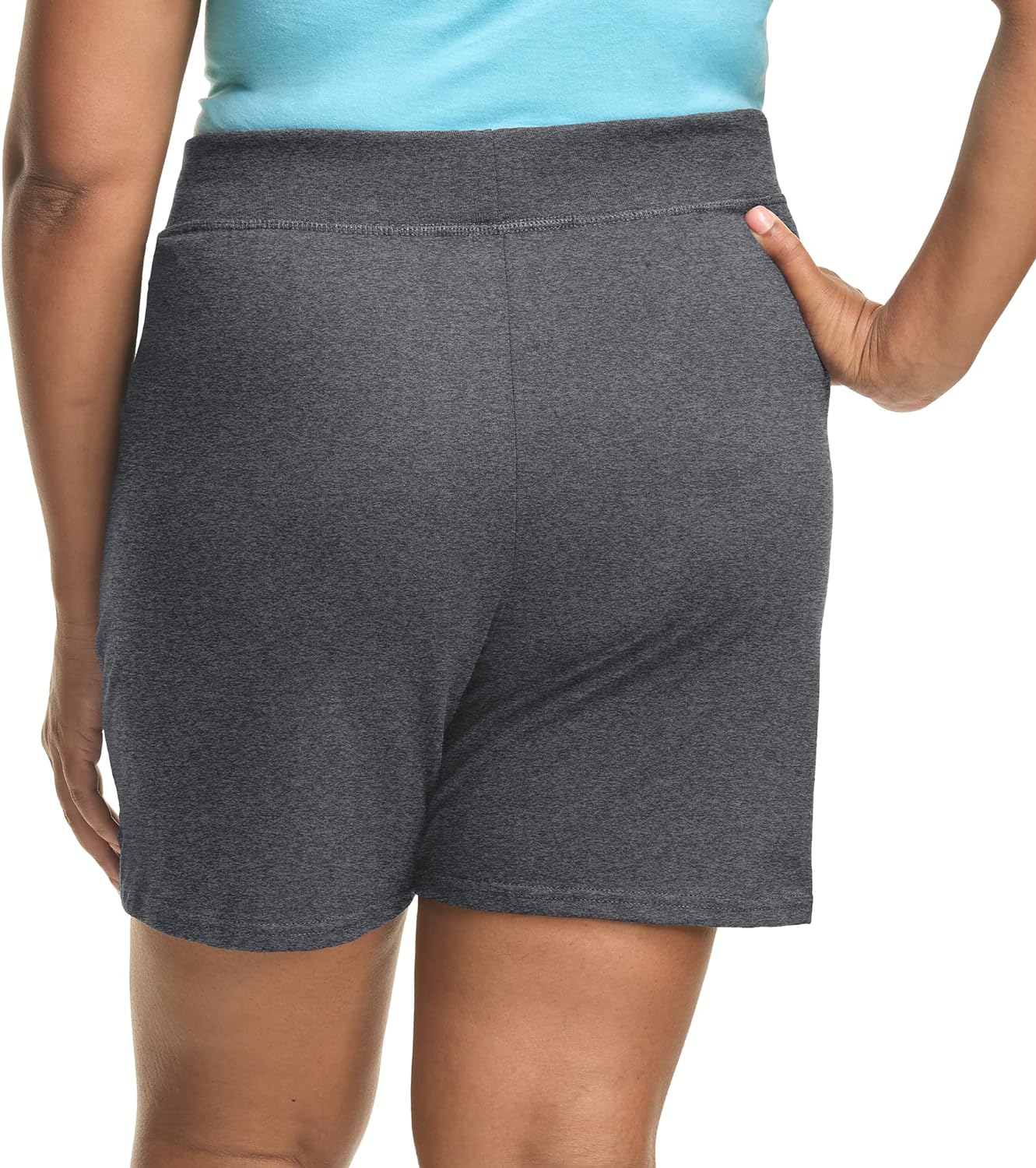FitLuxe Plus Size Cotton Jersey Shorts for Women