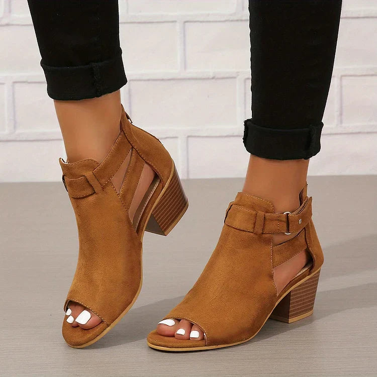 Velanora - Orthopedische Retro-Sandalen met gestapelde Hak