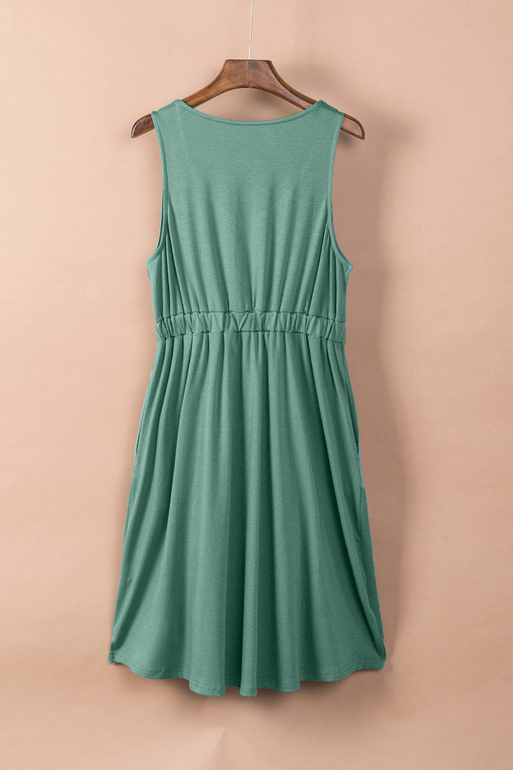 ZomerZin Mouwloze Knopen Mini Jurk