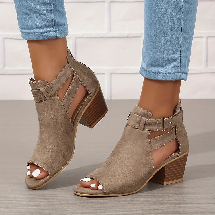 Velanora - Orthopedische Retro-Sandalen met gestapelde Hak