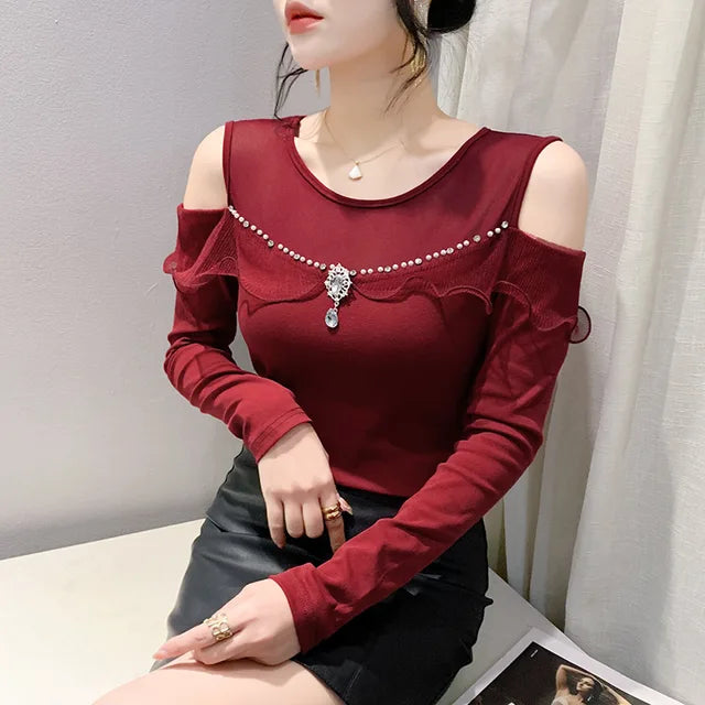 Stijlvolle Off-Shoulder T-Shirt - Perfect voor Elke Gelegenheid!