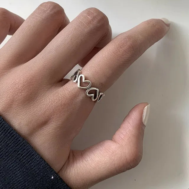 Elegante Sterling Silber Herz Ringe von Eleganzia