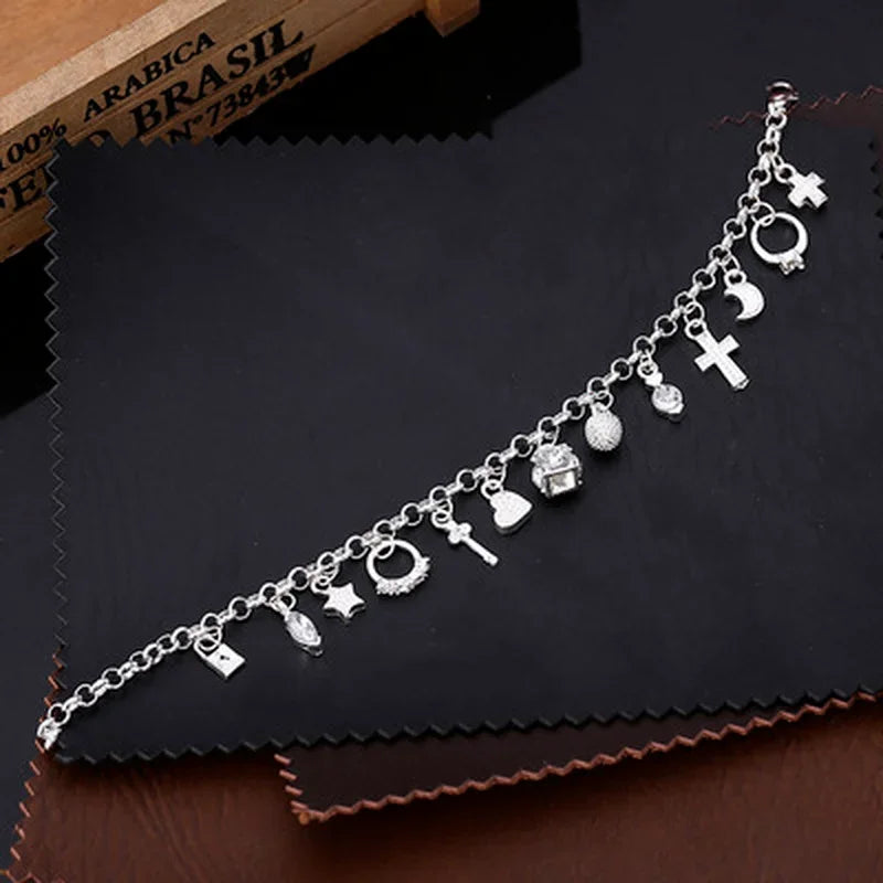 Charmante sterling zilveren fashion ketting en armband set