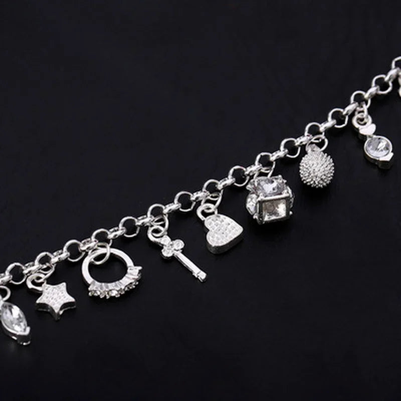 Charmante sterling zilveren fashion ketting en armband set