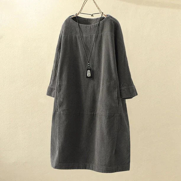 Velanora- Long corduroy top for women