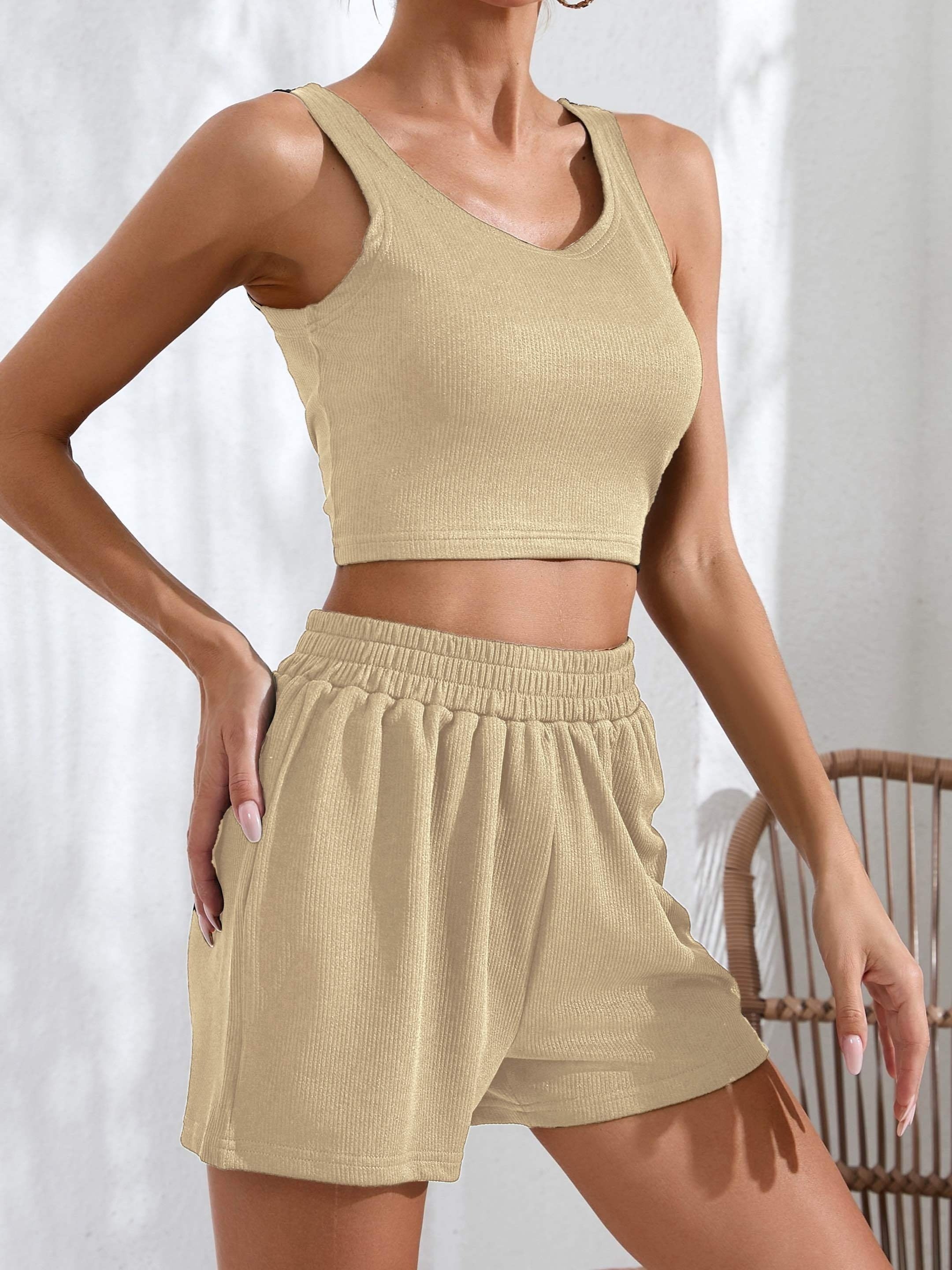 Velanora- Tanktop & Kurze Hose 2-Teiliges Outfit