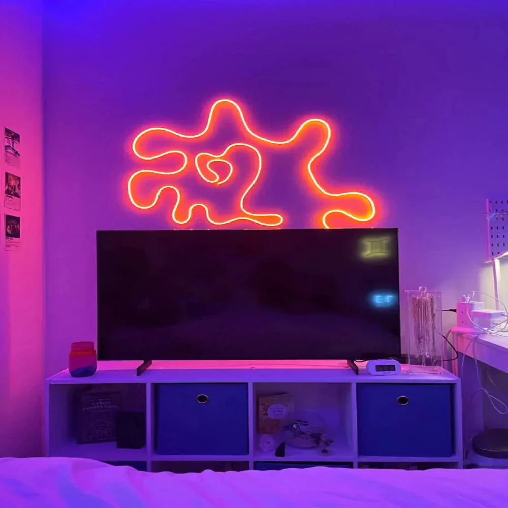 Abstracte Neon LED-Muurlamp