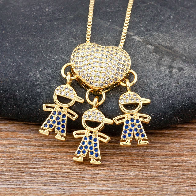 Appendino Cartoon Catena con Zircone Cubico