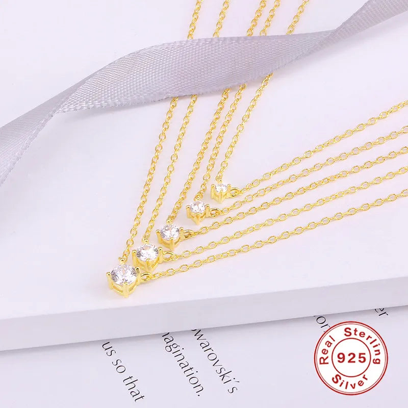 Dazzling Astra 925 Sterling Silver Necklace